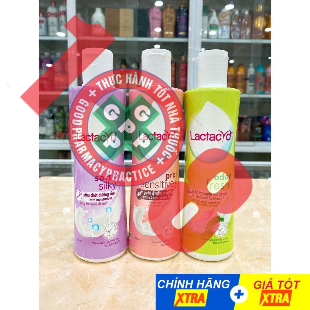 Dung dịch vệ sinh phụ nữ ✅CHÍNH HÃNG✅ Dung dịch vệ sinh Lactacyd chiết xuất thiên nhiên 250ml