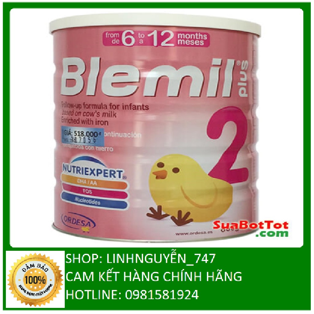 Sữa Blemil plus số 1/2/3/4 800G