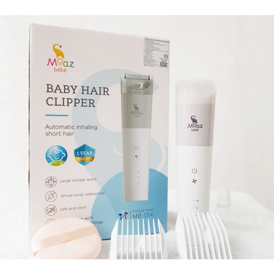 Tông đơ cắt tóc Moaz Bebe MB014 có chế độ hút thông minh cho bé