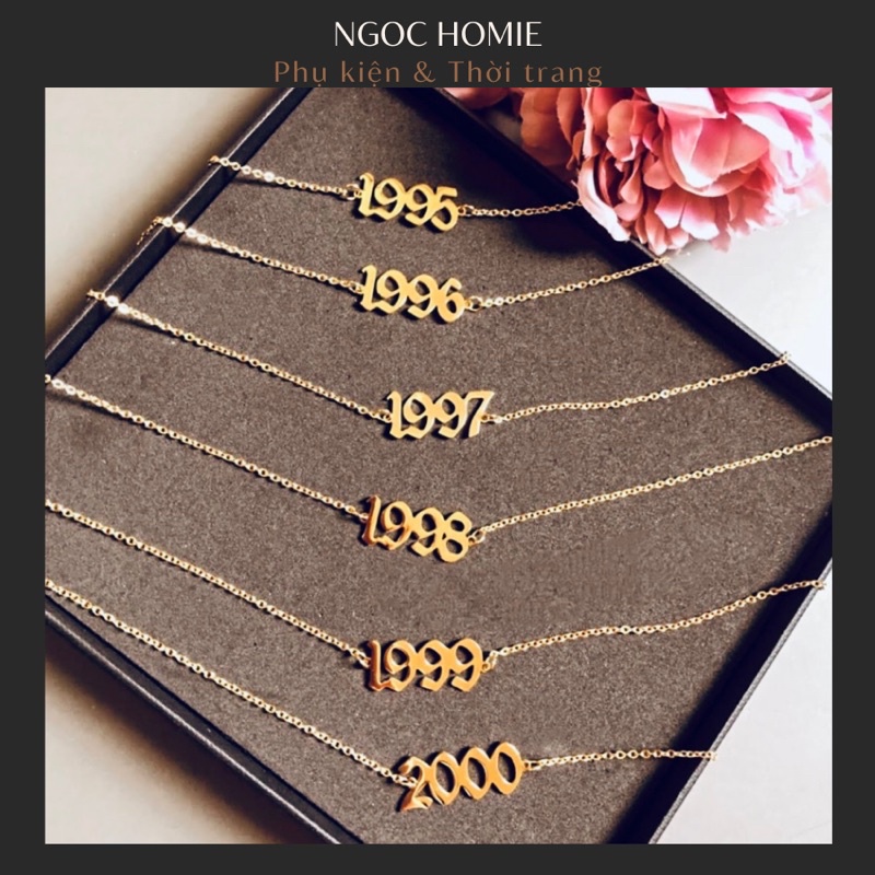 Vòng chân và tay đủ các năm sinh chất hợp kim mạ vàng không gỉ