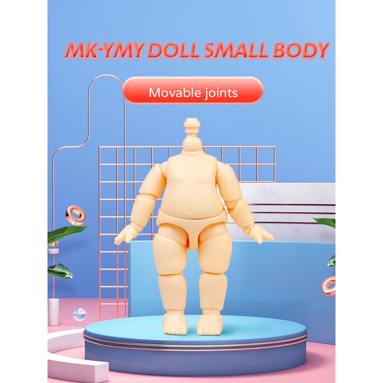 Mô Hình Cơ Thể Búp Bê Yhmy + Đầu + Vải + Giày Ob11 Có Thể Di Chuyển Được