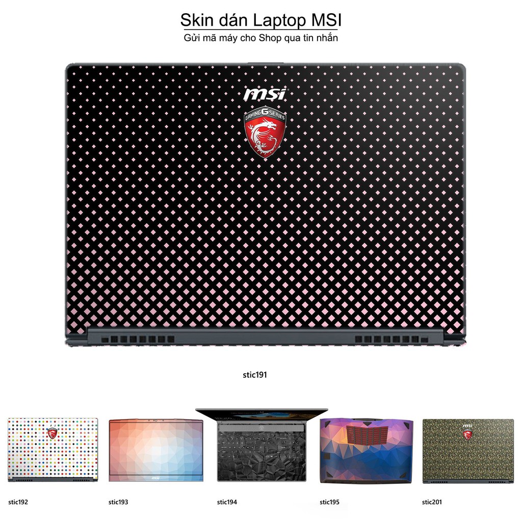 Skin dán Laptop MSI in hình Hoa văn sticker _nhiều mẫu 32 (inbox mã máy cho Shop)