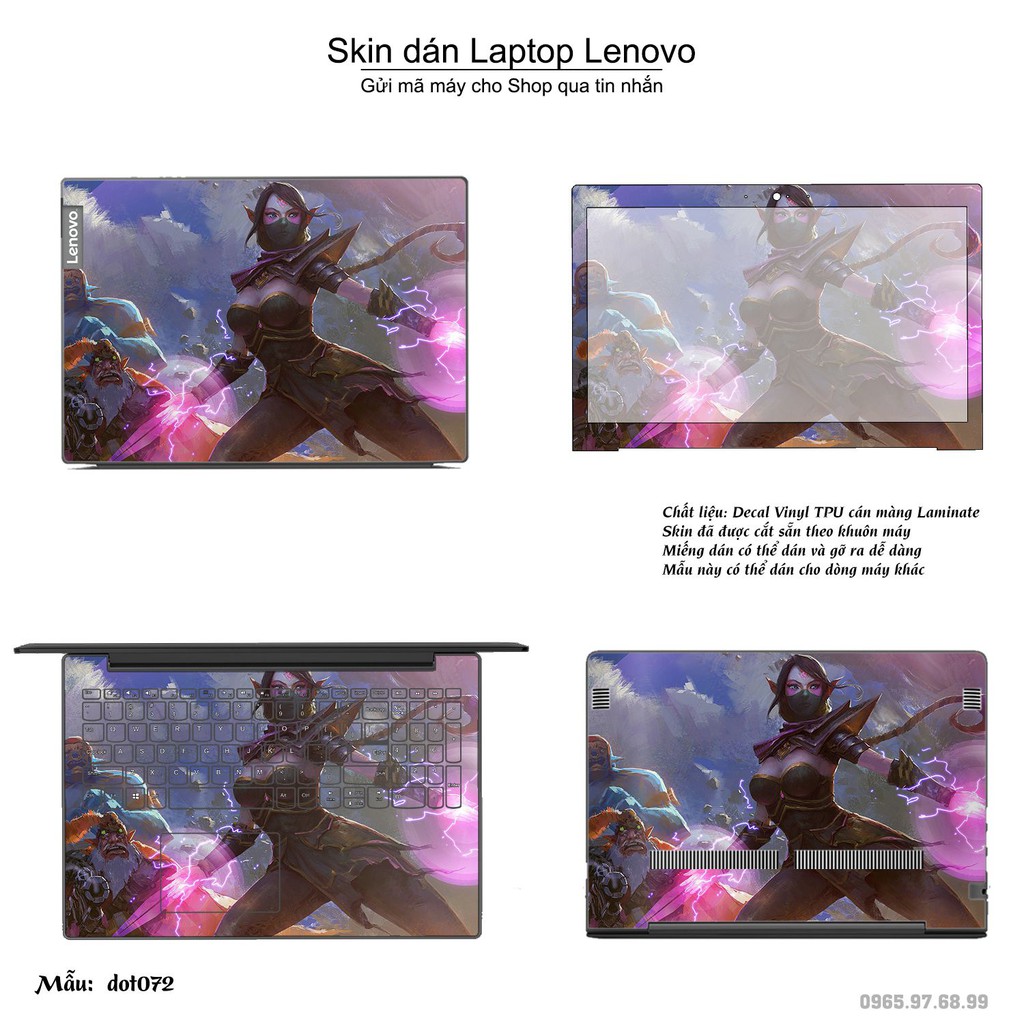 Skin dán Laptop Lenovo in hình Dota 2 nhiều mẫu 12 (inbox mã máy cho Shop)