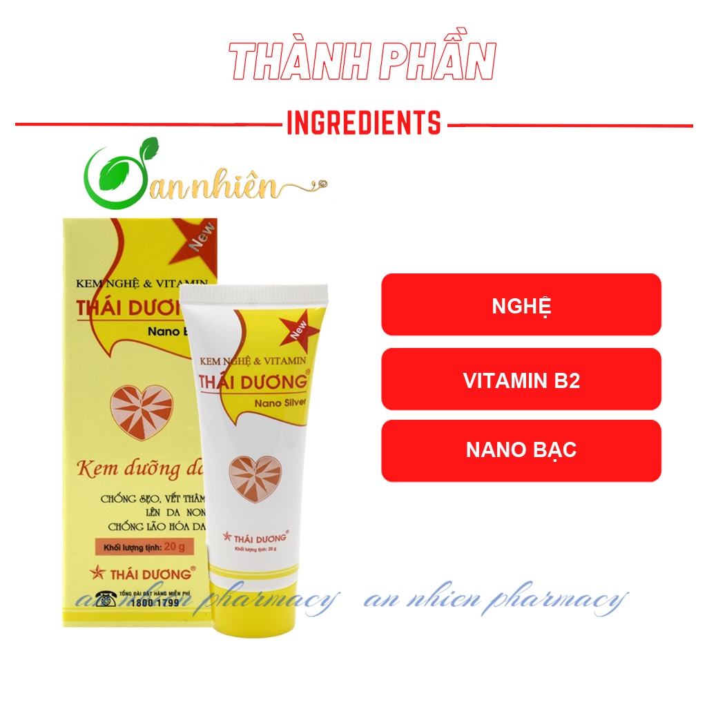 Kem nghệ & Vitamin dưỡng da Thái Dương Nano Bạc