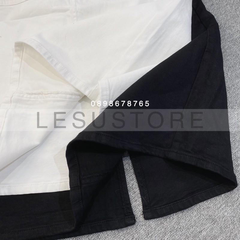 ẢNH TỰ CHỤP Chân váy jeans midi 2 túi xéo | BigBuy360 - bigbuy360.vn