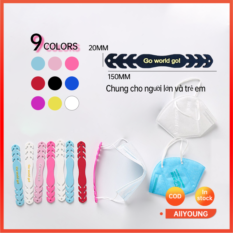Móc silicone hai đầu cho đeo khẩu trang tránh đau tai