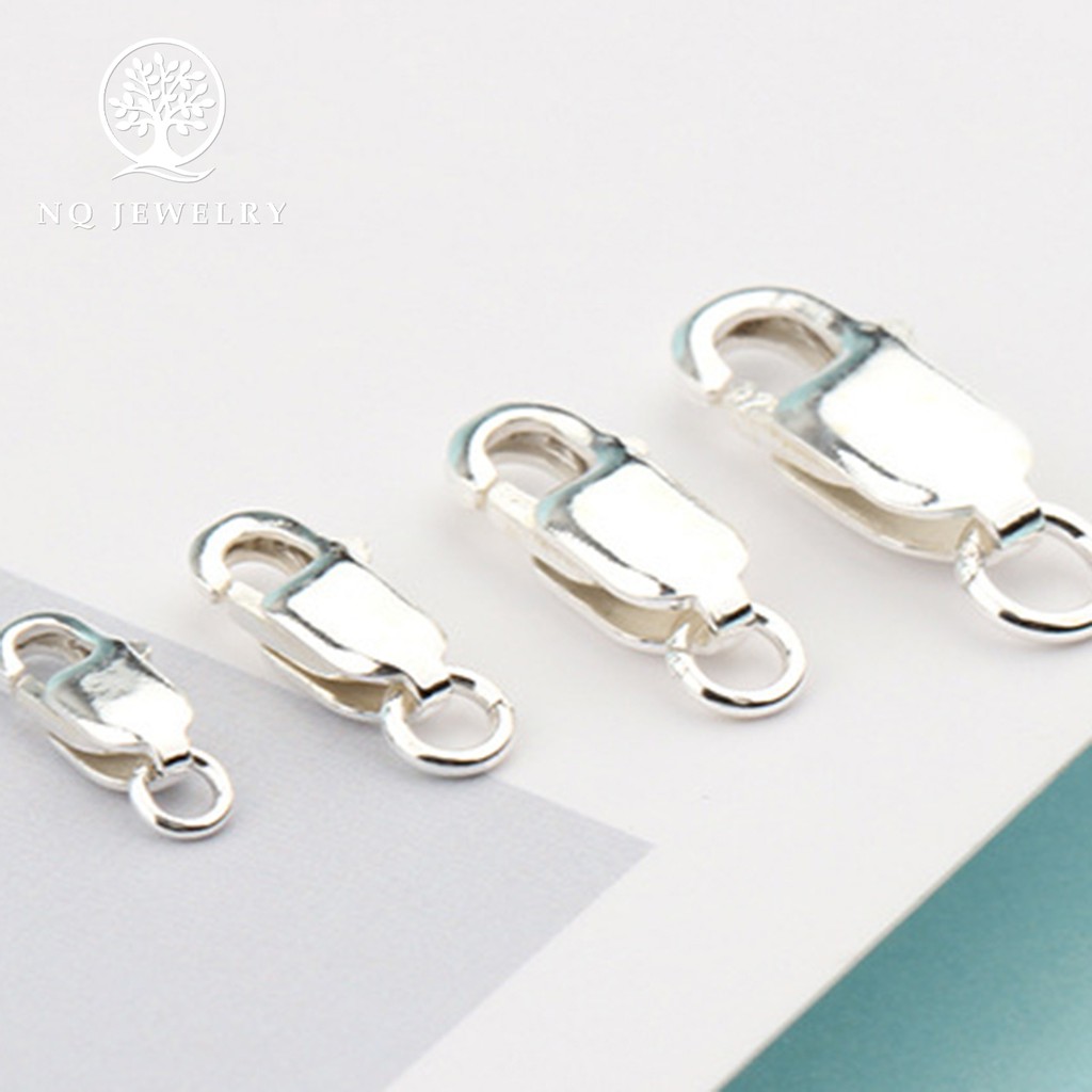 Charm bạc móc khóa kết vòng tay, dây chuỗi 10mm - NQ Jewelry