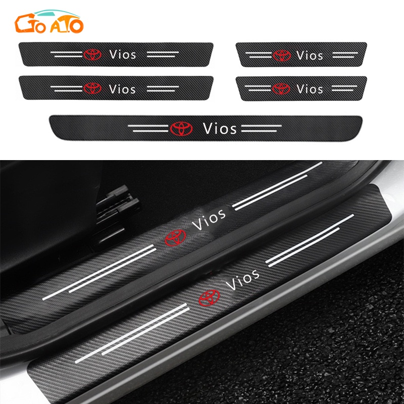 GTIOATO Cho Toyota Vios Sợi Carbon Dán Cửa ô Tô Miếng Dán Xe DáN  ̂́Ng XưỚC Ô Tô Dán Cốp Xe Hơi Phụ KiệN Xe HơI