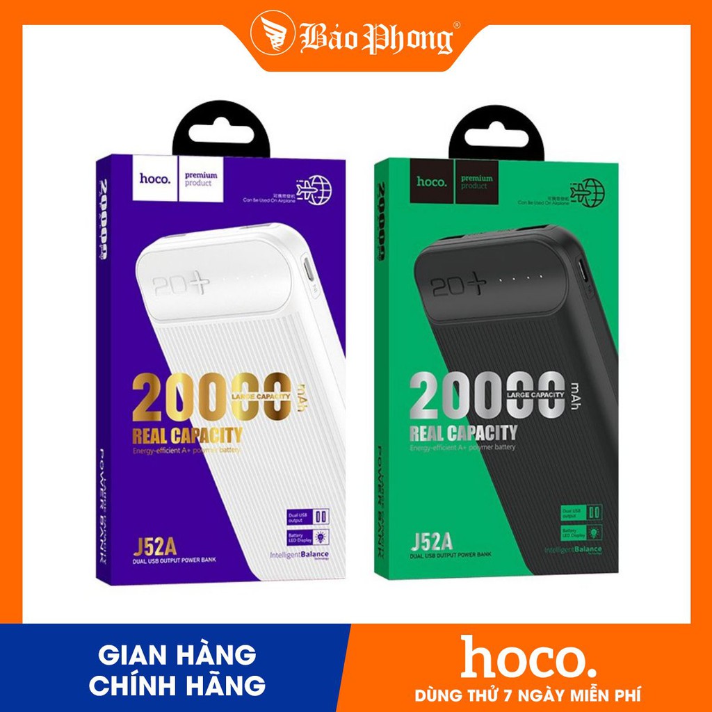 Pin Sạc Dự Phòng HOCO J52A 20000mAh