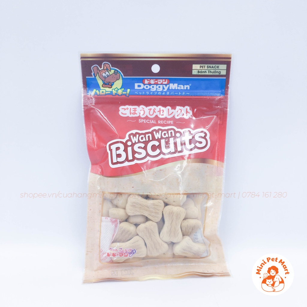 Bánh quy trứng cho chó DOGGYMAN WANWAN BISCUITS 100g  | Snack ăn vặt, bánh thưởng huấn luyện cho chó