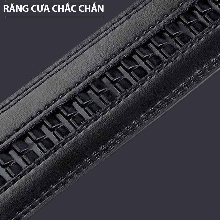 Thắt Lưng Da, Dây Nịt Nam Cao Cấp SC01 Khóa Kim Loại Tự động, Bản 3,5cm, Phù Hợp Thời Trang Công Sở, Mặc Quần  Âu