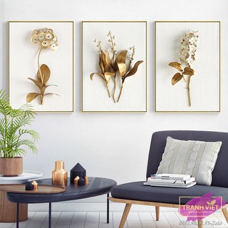 Tranh canvas Lá Ngọc Cành Vàng VR12