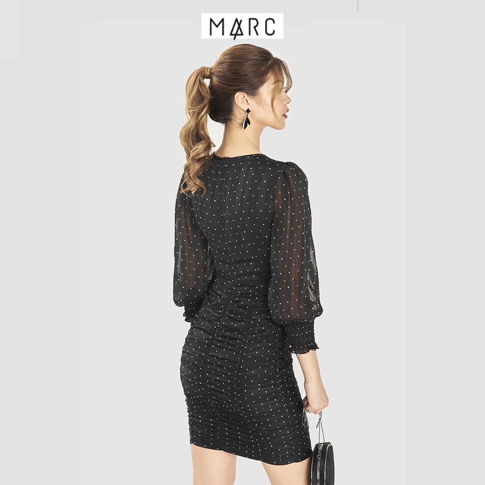 Đầm nữ form ôm nhún thân dưới - MARC FASHION