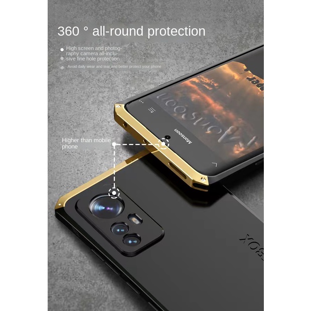 Ốp Điện Thoại Chống Sốc Viền Kim Loại Cho xiaomi Mi 12 12X xiaomi 11 Ultra 11 Lite 5G