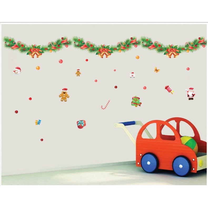 Decal trang trí Rèm hoa nguyệt quế xinh