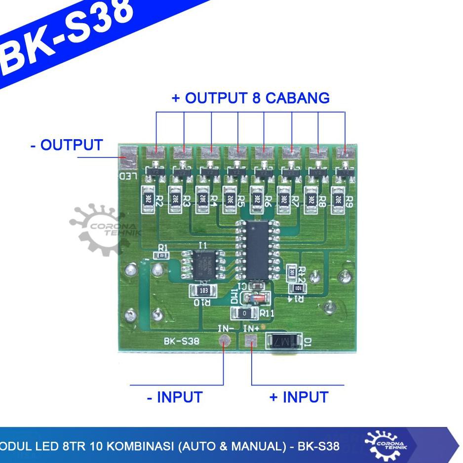 Mô Đun Đèn Led 10 Chế Độ 8tr (Auto & Manual) - Bk-S38