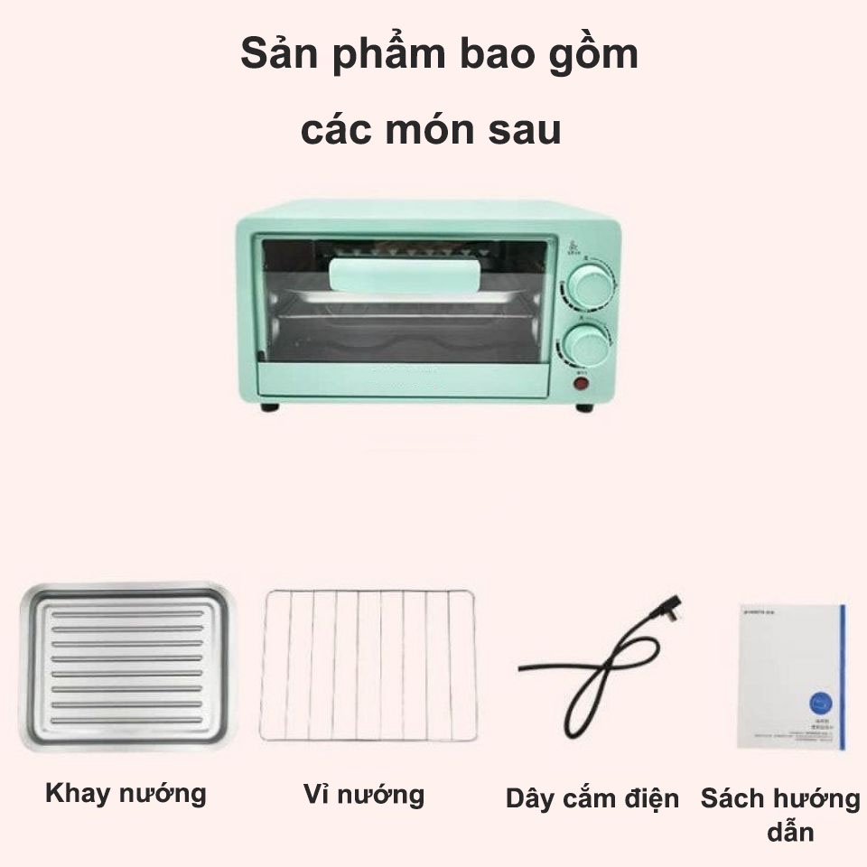 Lò Nướng Điện Mini, Đồ Dùng Nhà Bếp 12L, Có Điều Chỉnh Thời Gian Và Nhiệt Độ-lò Vi Sóng Mini Công Nghệ Nướng 3D