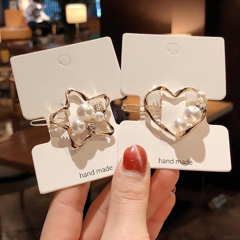 Kẹp tóc gắn trang trí ngọc trai phong cách Hàn Quốc dành cho nữ