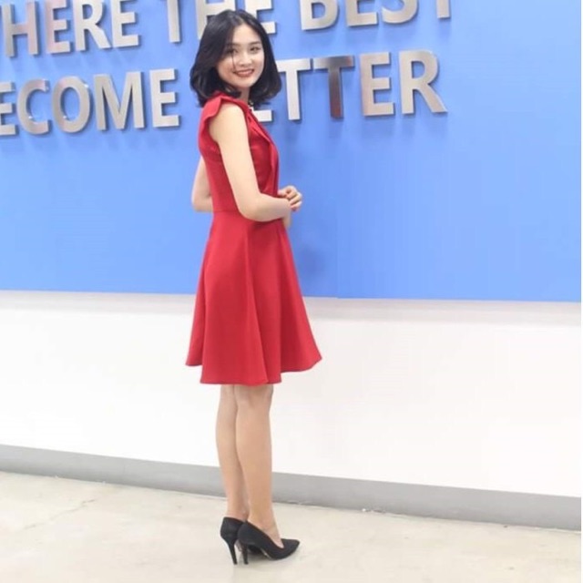 Đầm xoè cánh tiên đỏ MH