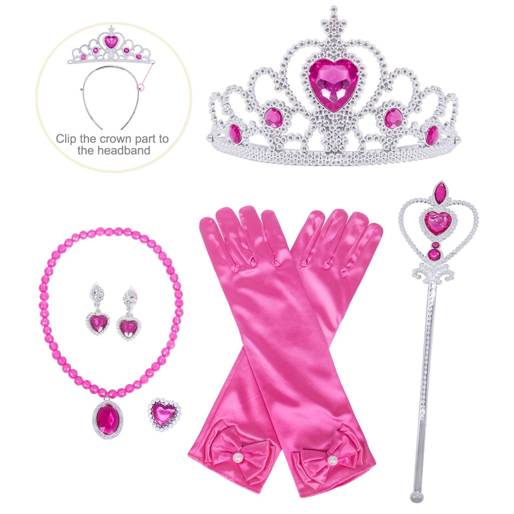 Pretty Princess Elsa Costume Set for Baby Halloween Christmas Birthday Party Cosplay Gift