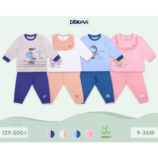  Bộ quần áo dài tay Dokma vải sợi tre BAMBOO cho bé trai bé trai từ 6-36 tháng DB1211 - SÓC BABY 