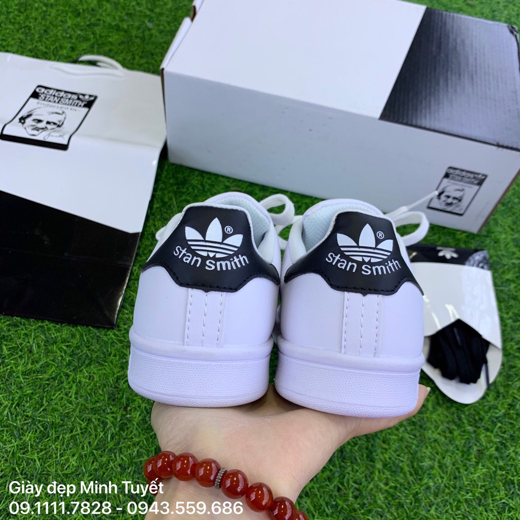 Giày Stan_Smith_Gót Đen full phụ kiện Sneaker Nam Nữ chất lượng cao, giá rẻ tốt nhất thị trường toàn quốc Việt Nam