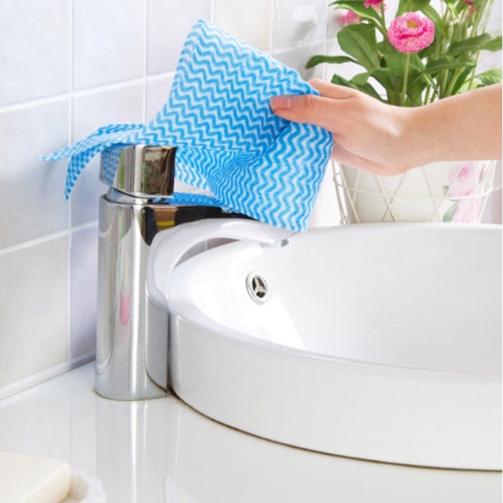 Khăn Giấy Lau Dạng Cuộn 50 Tờ Có Dòng Kẻ