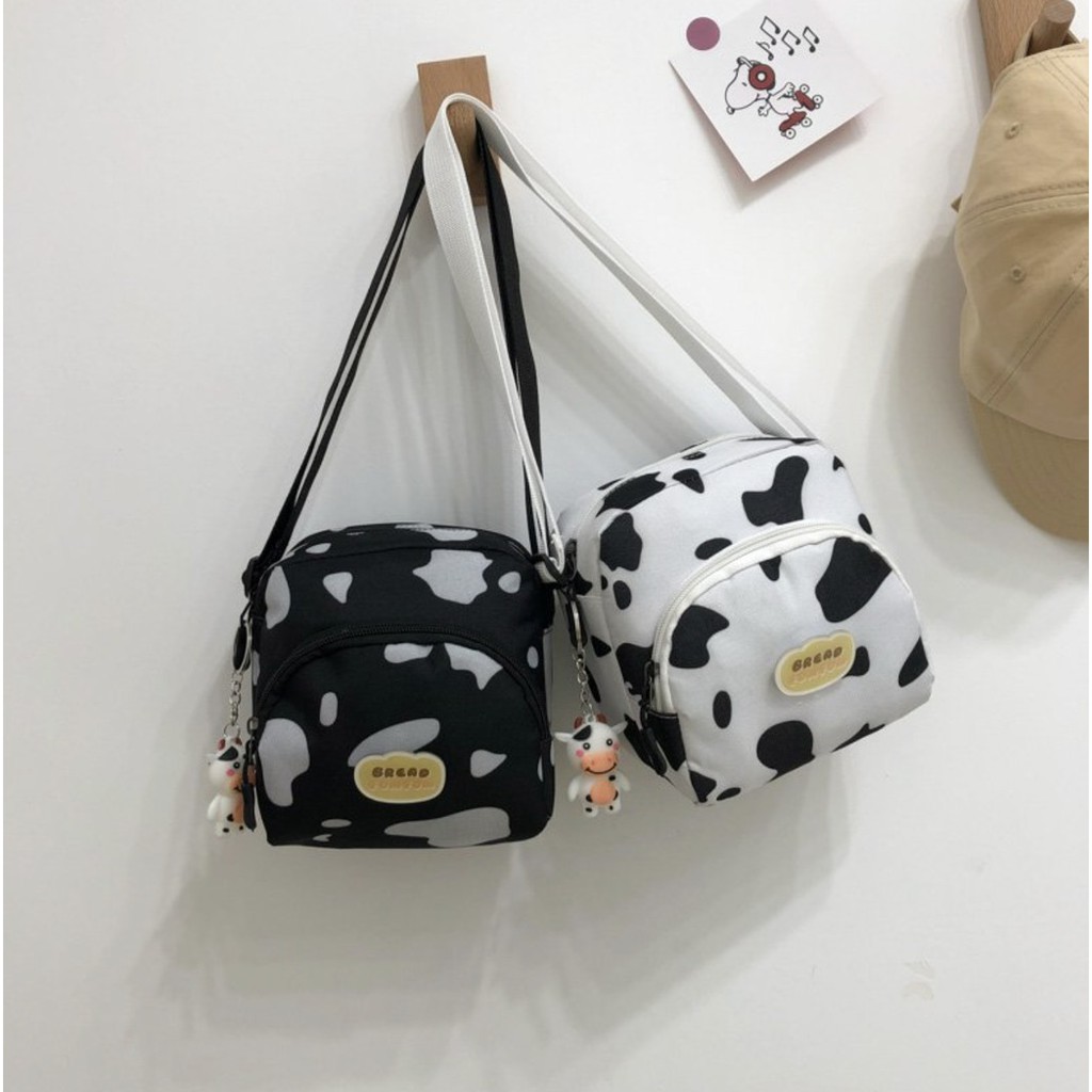 Túi đeo chéo Bò Sữa ulzzang mini bag phong cách Hàn Quốc Không bao gồm gấu bông