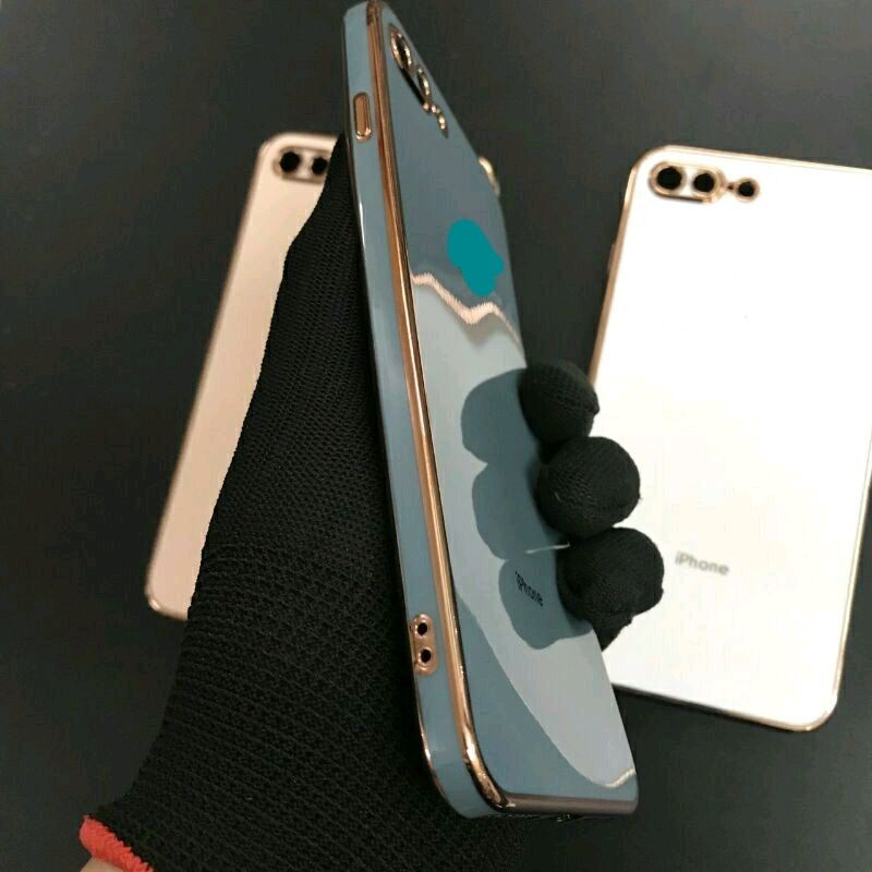 Ốp Lưng iPhone 7/8 Plus/6/6 plus/x/xs/xr/xs max/11 pro max Dẻo Vuông Xi Viền Lên Giả iPhone 12
