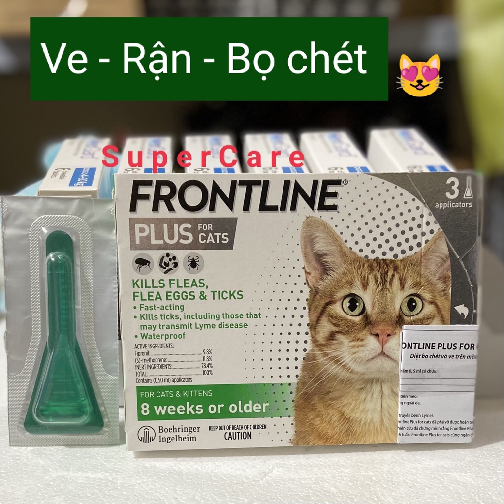Frontline ( 1 Tuýp) - Nhỏ Gáy Tri Ve , Rận , Bọ Chét Cho Mèo
