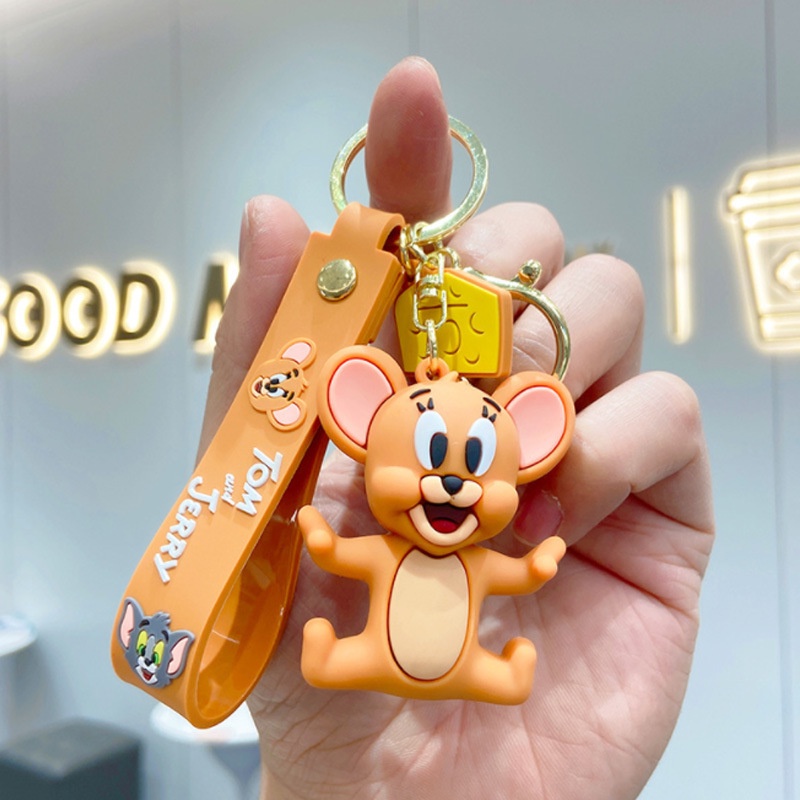 Móc Khóa Hình Mèo Và Chuột Hoạt Hình Sáng Tạo