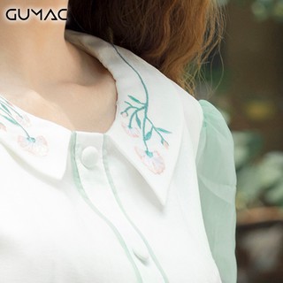 Đầm thêu lá cổ DA328 GUMAC