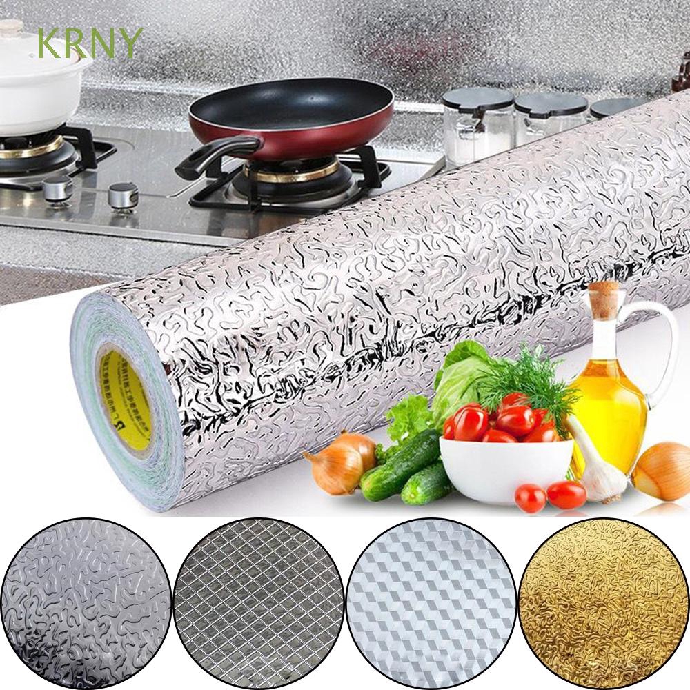 KRNY Self-adhesive Kitchen Stickers Furniture Stove Oil-proof Waterproof Wallpaper