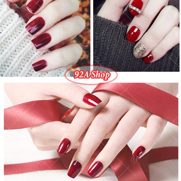 SƠN MÓNG TAY CHE GEL TÔNG VANG ĐỎ SÁNG BÓNG BỀN ĐẸP MS-RD