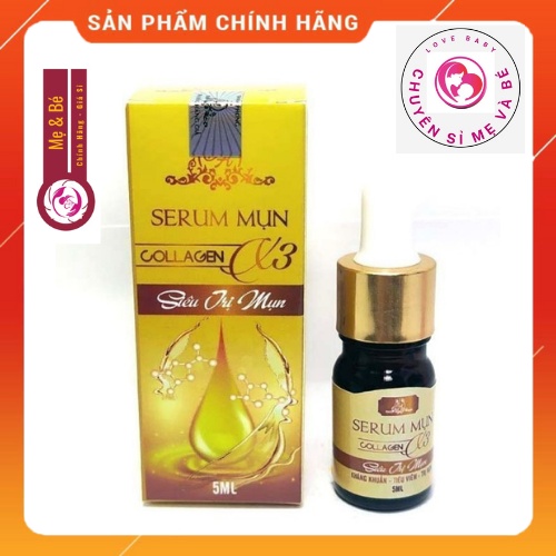 Serum mụn Collagen X3 Luxury mỹ phẩm Đông Anh chai 5ml