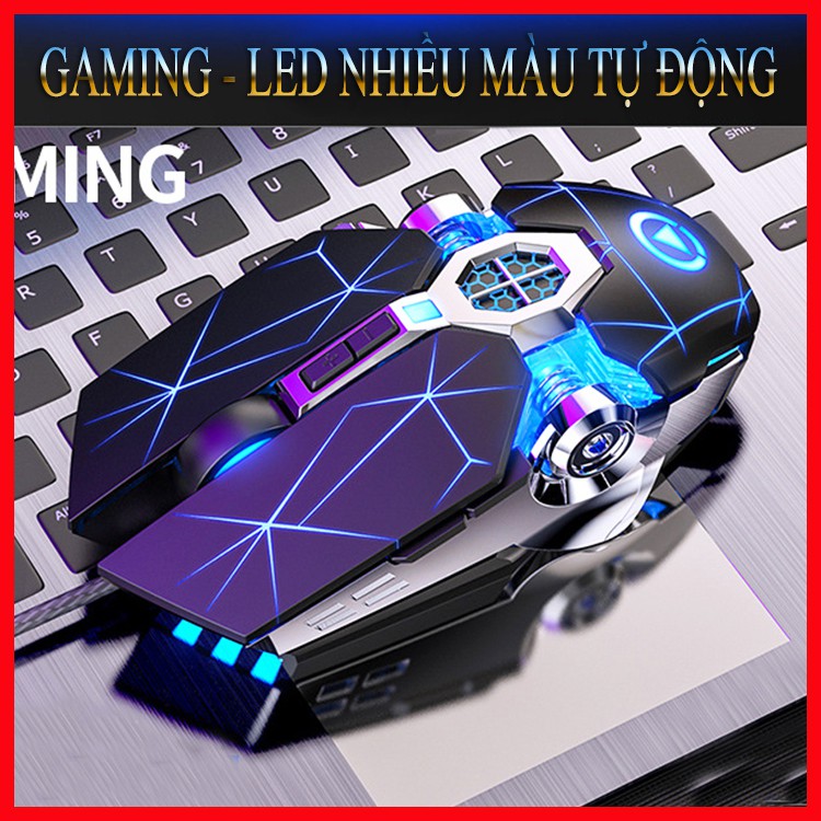 Chuột Gaming Q7 cực chất LED 7 màu lung linh, siêu nhạy để chơi game hay làm việc văn phòng BH 6 tháng