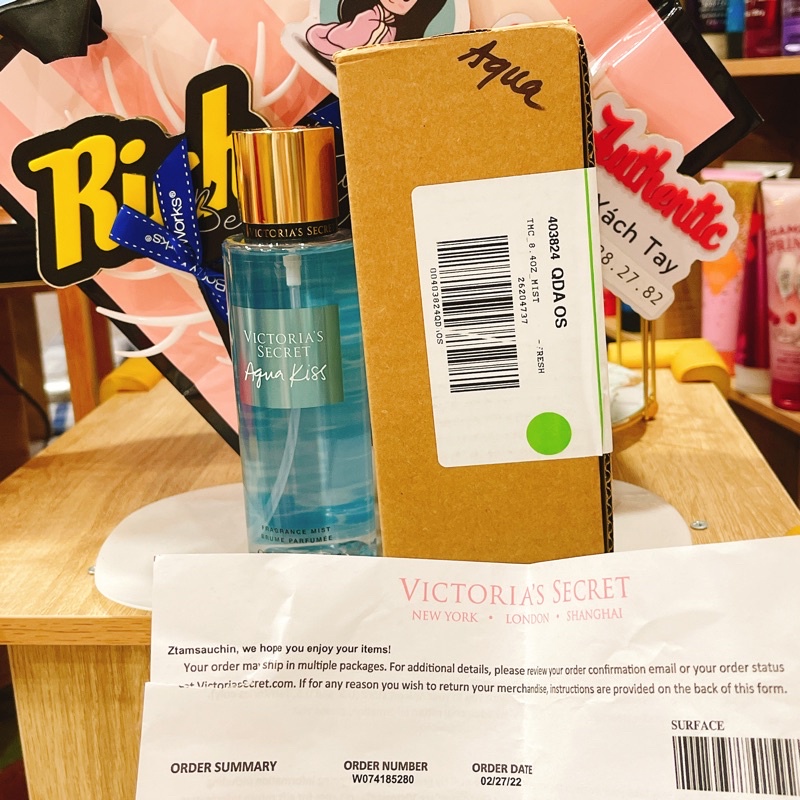 AQUA KISS - Xịt Thơm Dưỡng Thể Toàn Thân Body Mist Victoria’s Secret Usa