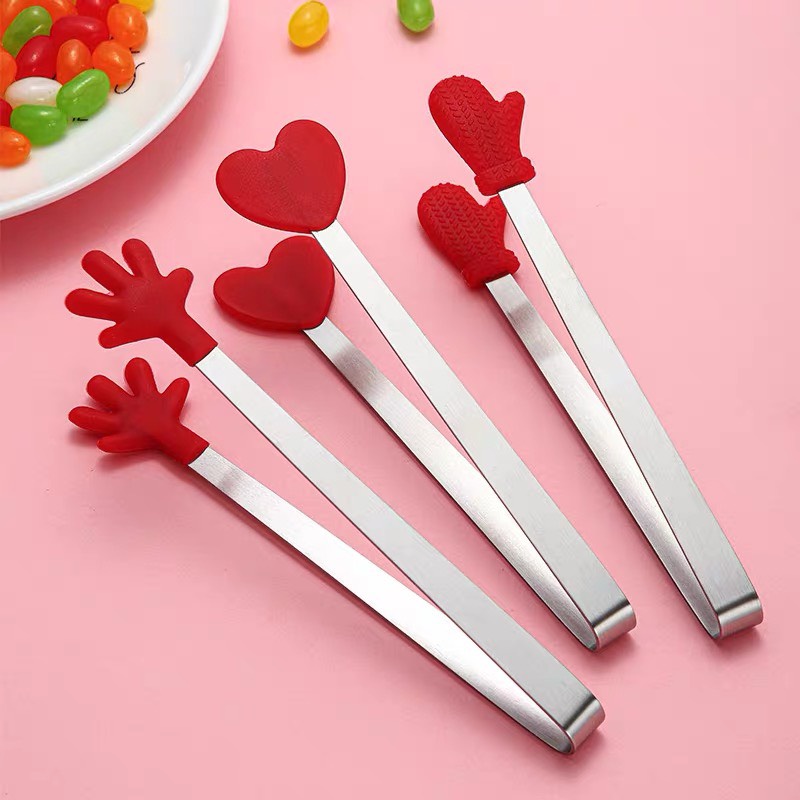 Dụng Cụ Kẹp, Gắp Mini Bọc Silicon Hình Dáng Dễ Thương
