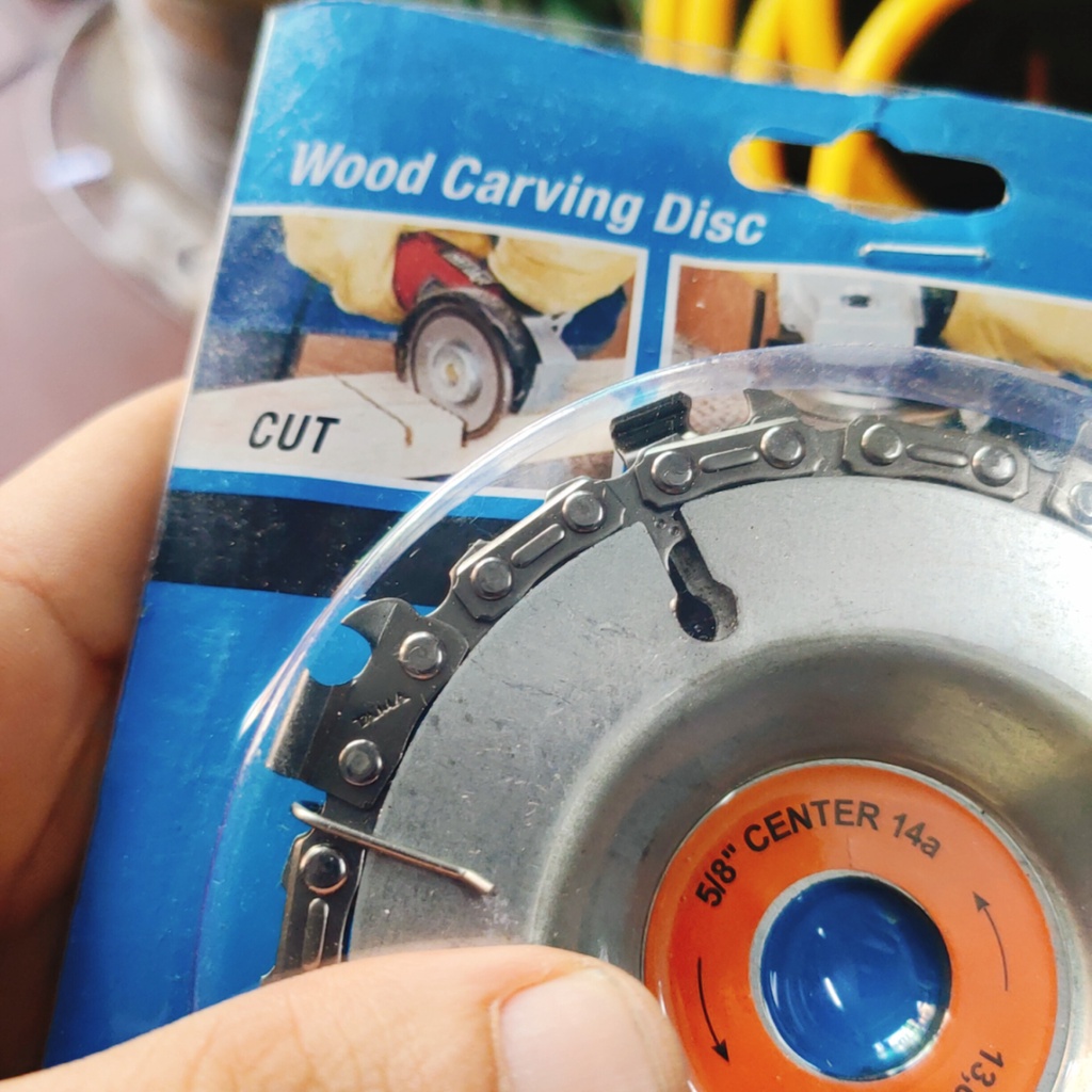 Đĩa cưa xích, lưỡi cưa xích cắt gỗ, phay phá gỗ đa năng gắn máy mài 4 inch, 7 răng/22 răng