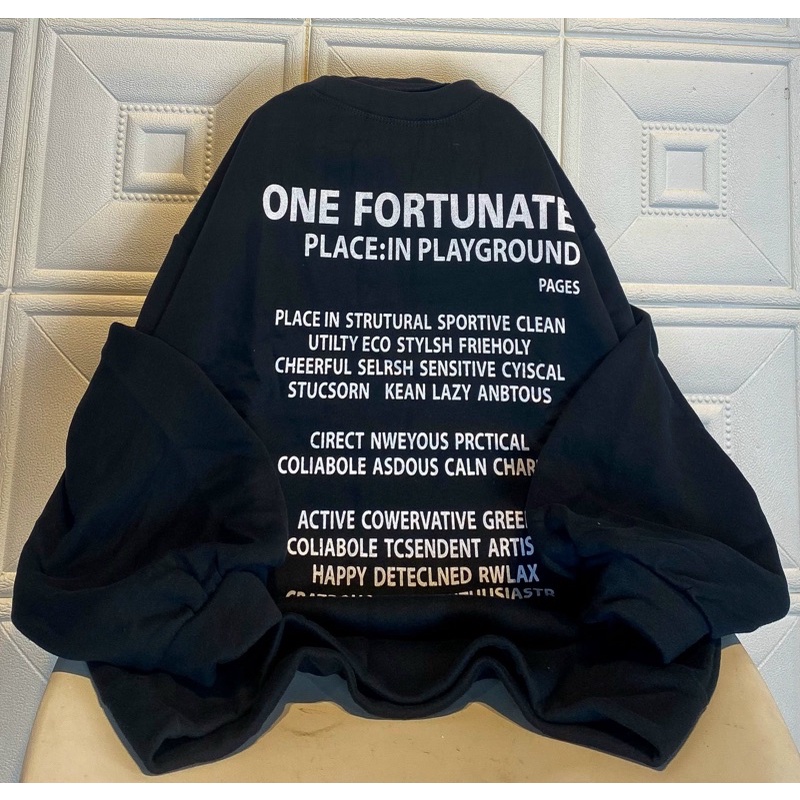 Áo nỉ cổ cao swt in chữ siêu xinh (annstore_ảnh thật)