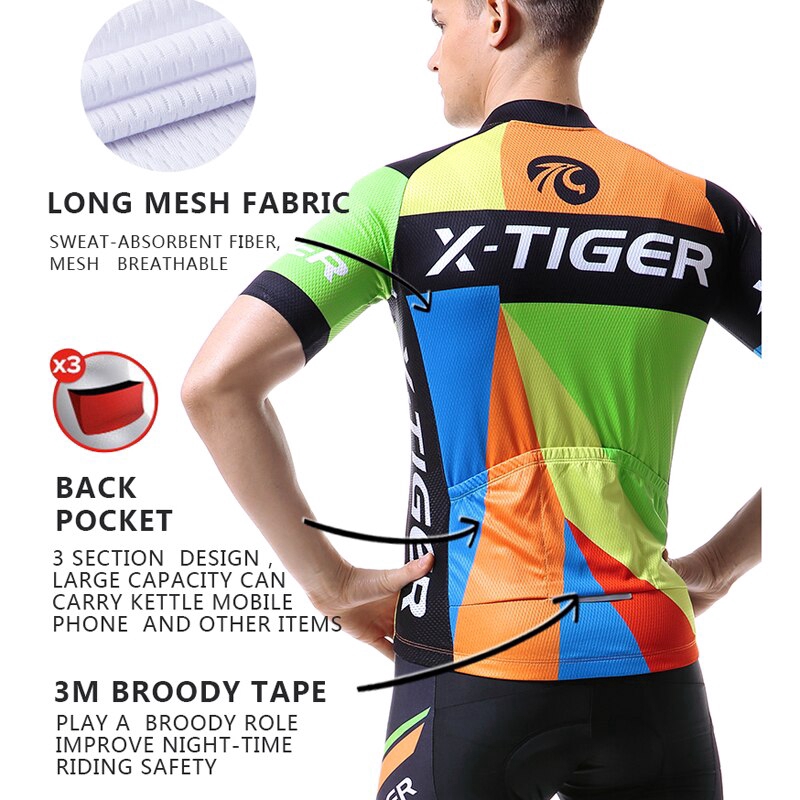 Áo Đi Xe Đạp X-TIGER 100% Polyester Chất Lượng Cao