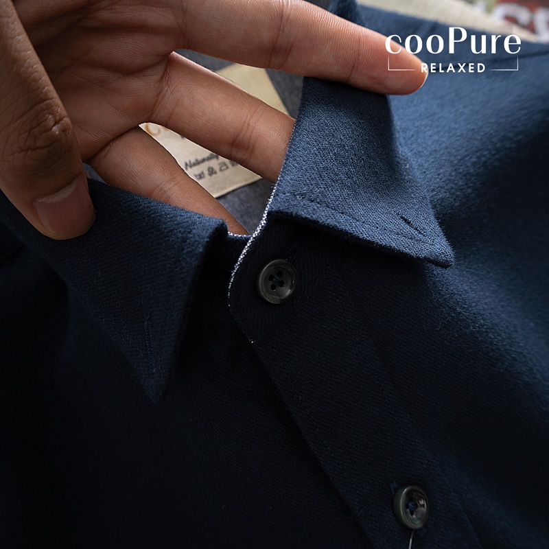[cooPure] Áo sơ mi dạ cooPure, áo sơ mi dạ trơn 100% cotton NO.2292 | BigBuy360 - bigbuy360.vn