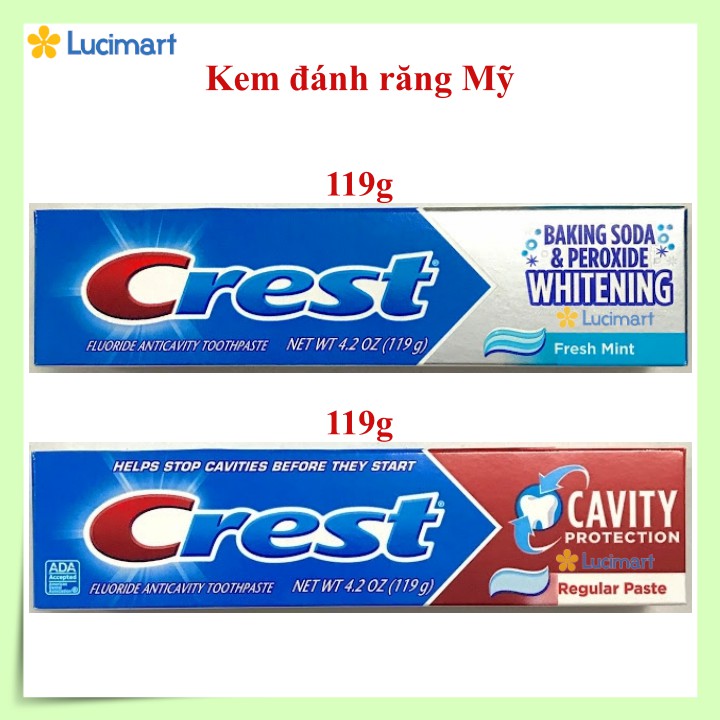 Kem đánh răng Crest, 119g [Hàng Mỹ]