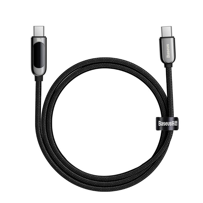 Cáp sạc nhanh C to C 100W Baseus Display Fast Charging Data Cable| Bảo hành chính hãng 12 tháng