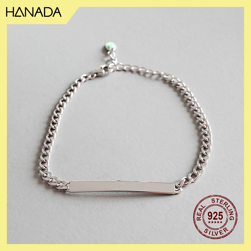 Lắc Tay Bạc Hanada B-0-B-0273 Thanh Bạc