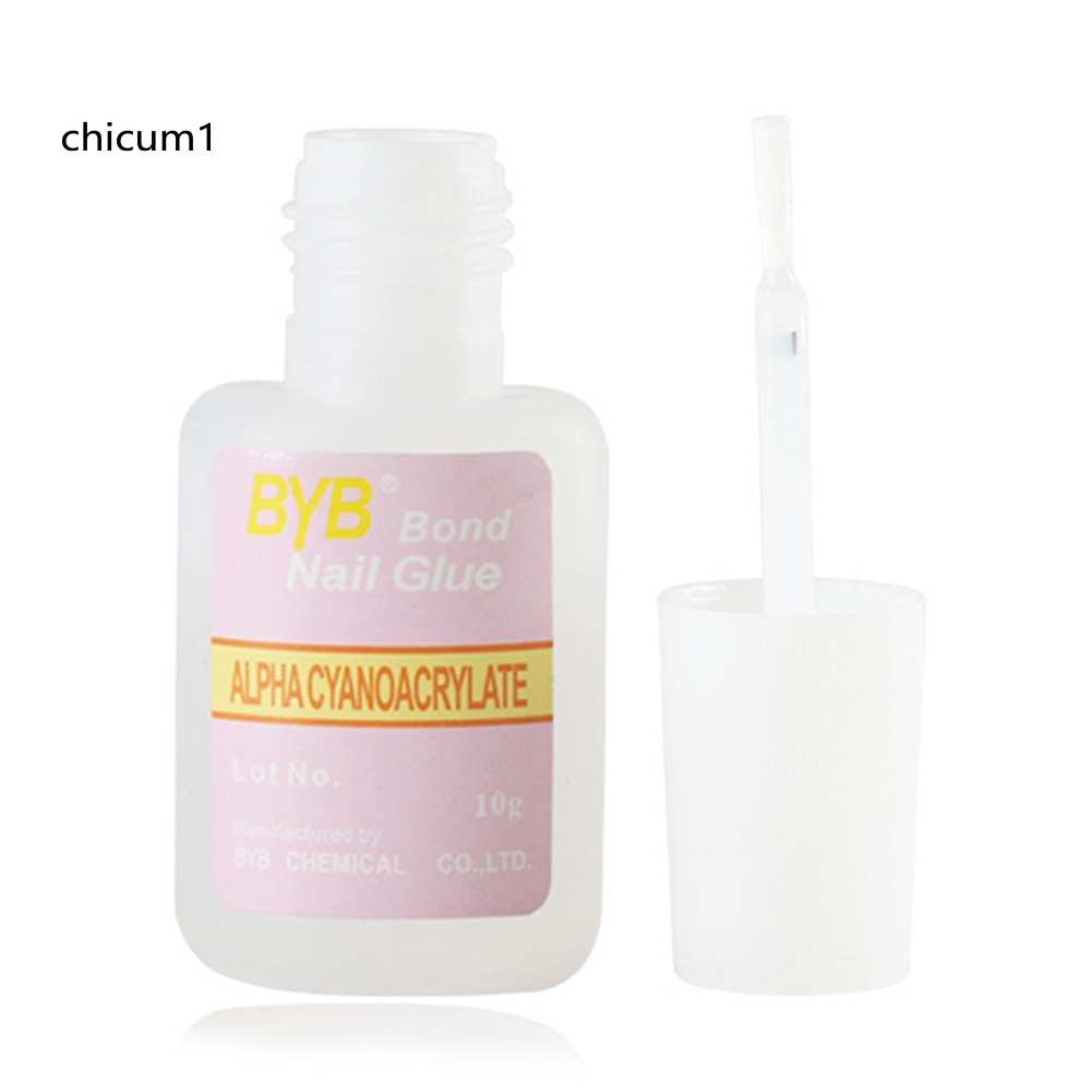 [Hàng mới về] Keo dán móng tay giả trong suốt 10g có đầu cọ tiện dụng