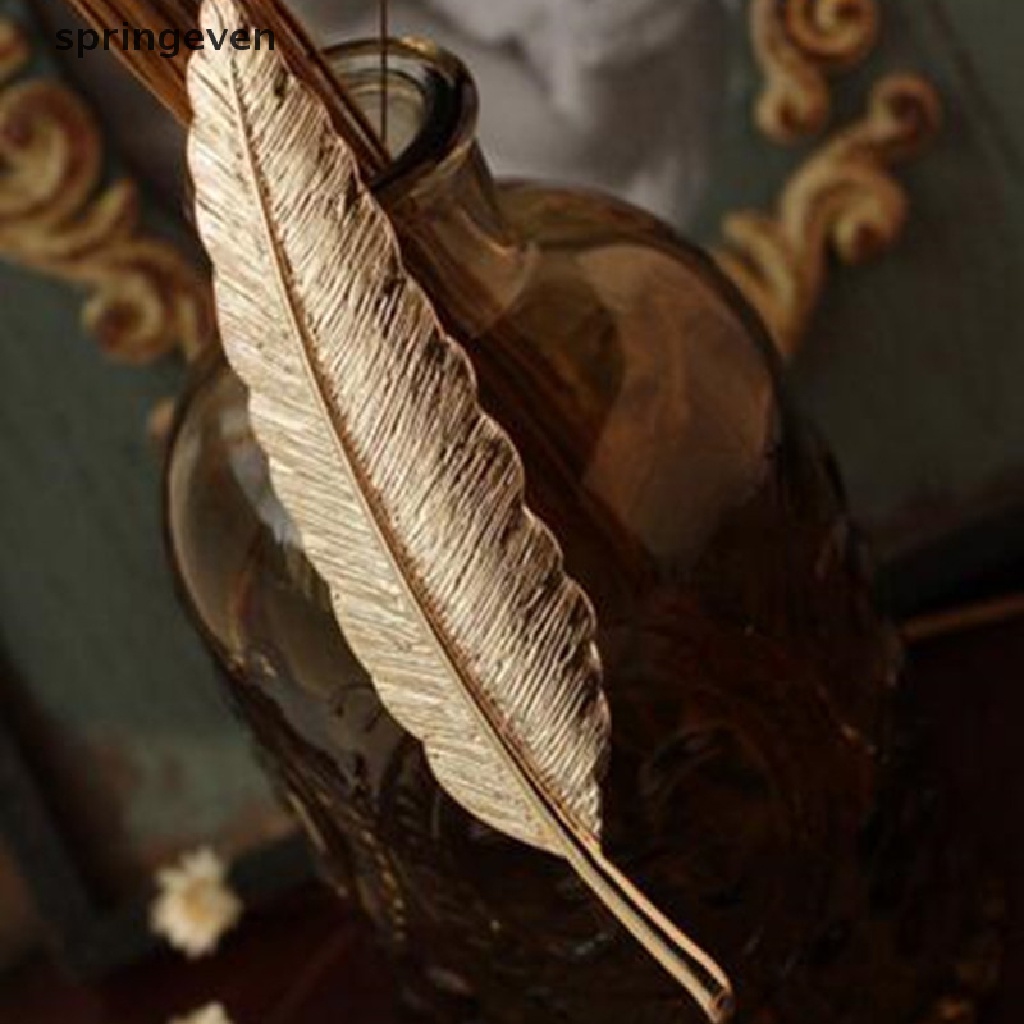 Trâm Cài Hình Chiếc Lá Bằng Hợp Kim Có Đính Đá Kiểu Dáng Vintage Cho Nữ