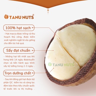 Hạt macca nứt vỏ tanu nuts, hạt mắc ca tây nguyên đã rang sấy tốt cho bà - ảnh sản phẩm 3