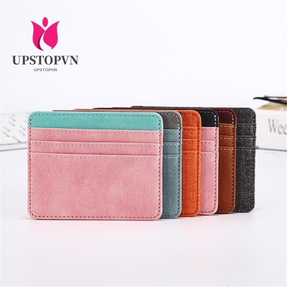 UPSTOPVN Slim Bank Credit Card Holder ID Cards Coin Pouch Case Bag Wallet Organizer Women Men