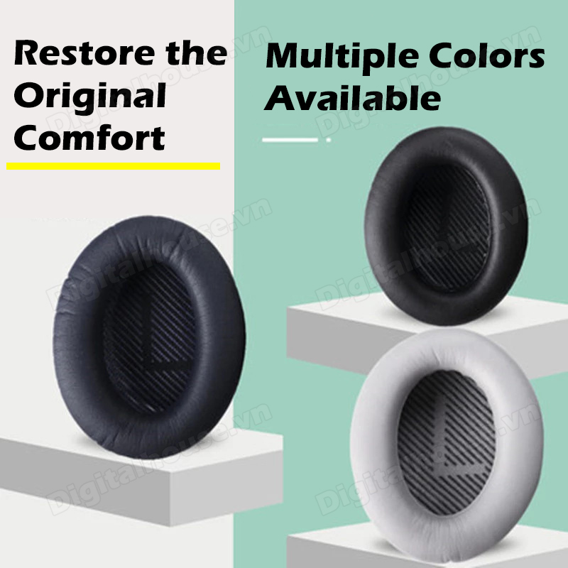 Bose Ear Pads QC35/QC35 II Replacement Soft Earpad with Tuning Pad Memory Foam Sponge Pad Leather Buckle Installation